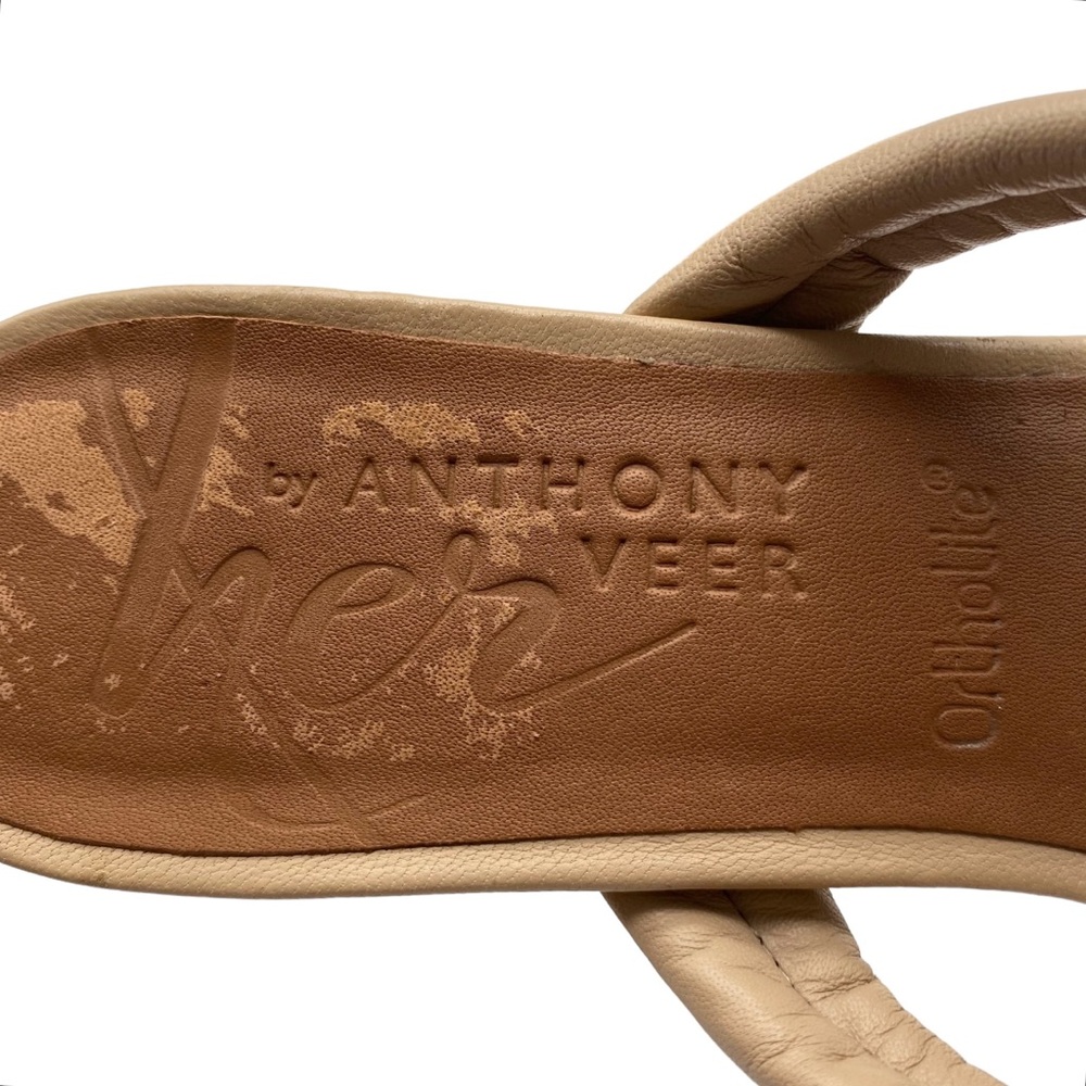 Her by Anthony Veer Sandals Brown Leather Feminine Heels Comfort Strappy Sz 8.5 - Picture 5 of 9